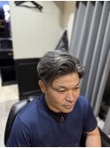 イケオジ　七三　シルバーカラー