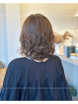 シーソー(SEA SAW) ミディアムミックスパーマ/ミディアムボブ/ほったからかし