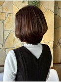 丸みボブ/透明感カラー/上品明るめスタイル