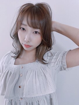 アナザヘアー なんば 高島屋前店(ANAZA hair) くびれミディアム＆インナーグレージュ
