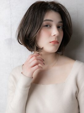 カバーヘア ブリス 戸田公園西口店(COVER HAIR bliss) アップバング大人ショートヘアワンレンかきあげボブ30代40代W