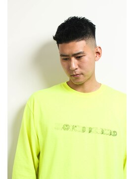 レンゲン(LENGEN) 束感刈り上げビジネス七三ツーブロックアップバング１２７