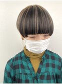 ハイコントラストベージュマッシュボブ【林京平】