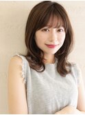 大人かわいい顔周りふんわりエアリーくびれカジュアル