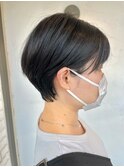 耳かけしても大人可愛いショート×アッシュブラック/フレッシュ