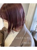 ピンクラベンダー/髪質改善縮毛矯正/髪質改善/韓国風/韓国ヘア