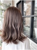 レイヤーナチュラルミディアムブラウンツヤ髪トリートメント