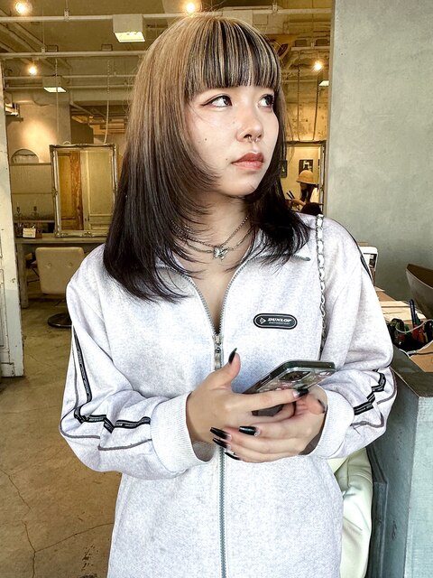 【loje】前髪インナーカラー/レイヤーカット裾カラー