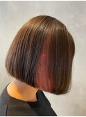 髪質改善カラー×ショートボブ/ダブルカラー