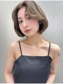 ボブ/くびれボブ/タッセルボブ/韓国/かきあげ/ショートボブ/前髪