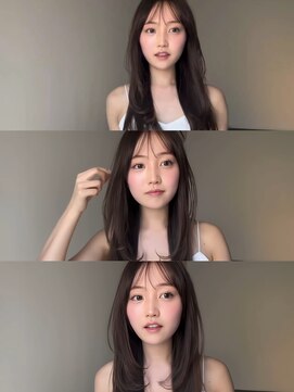 サイン 表参道(SIGN) 韓国ヘアグレージュカラーブリーチ無し髪質改善イヤリングカラー