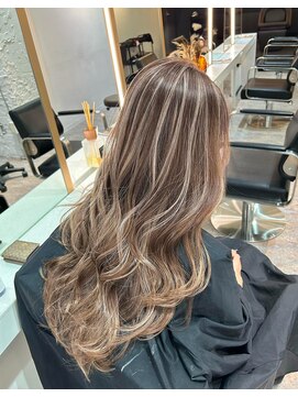 ブレンド 渋谷(BLend) 前髪アンブレラカラーこなれミディイメチェンウェーブパーマ