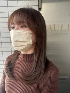 ラウレア(LAULEA) 顔まわりカット/ベージュカラー/カットカラー/マロンベージュ