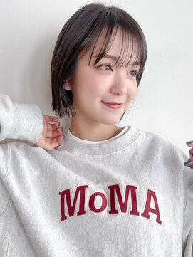 ノイカーム(noi Calm) 顔周りレイヤーカットくびれヘアミルクティーベージュカラー