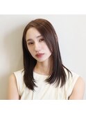 レイヤー×柔らかベージュ