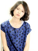 ニュアンスボブ×オリーブカラー