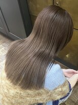 ヘアーアイスカルテット(HAIR ICI QUARTET) ブリーチなし大人可愛い透明感春カラーグレージュ艶カラー