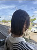 切りっぱなしボブ/外ハネボブ/ナチュラルカラー