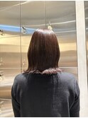くびれボブミニウルフ透明感シルバーアッシュグレージュカラー