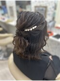 編み下ろし／結婚式お呼ばれヘア/参列ヘア/二次会ヘア