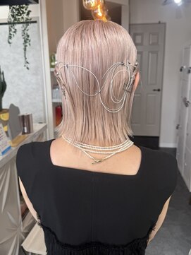 コアブラン 原宿 明治神宮前(CORE blanc) ボブセット/切りっぱなしボブ/ヘアセット/結婚式ヘアセット