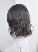 *ゆるふわパーマボブウェーブニュアンスパーマ大人ボブパーマ