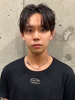 メンズファット バイ アプリーレ(Men's PHAT by Aprire)&nbsp;黒髪センターパートメンズカット毛流れ爽やかショートスタイル