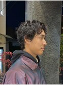 メンズカットナチュラルリッジパーマピンカール