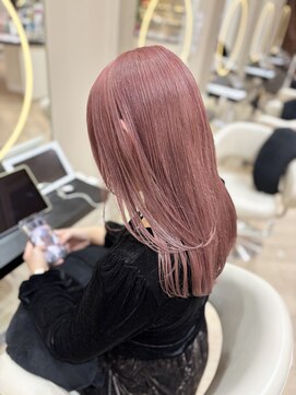 アーチバイケンジ(arch by kenje) ペールピンクカラー/ロングヘア/平塚美容室/ブリーチカラー