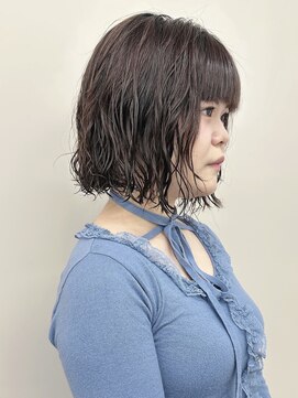 モリオ(morio) ＊外ハネボブゆるふわパーマボブ大人ボブ顎ラインボブ30代40代