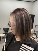 フェイスフレーミングホワイト系ハイライト
