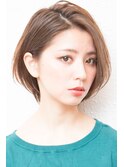 大人かわいい伸ばしかけグレージュナチュラルボブ