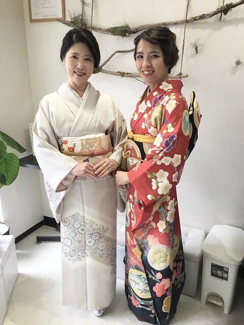 結婚式お呼ばれお着物レンタルヘアセット