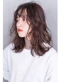 Aimee 町田　ティフォンカールミディ×ディープベージュ