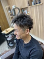 メンズヘアー ハサミ(men`s hair)&nbsp;パーマ風マッシュバング