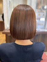 アムール 二子玉川(Amour)&nbsp;ぱっつんボブ/切りっぱなし/シルキーベージュ/ニュアンスカラー