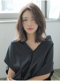 前髪なし大人かわいいひし形くびれミディ20代30代