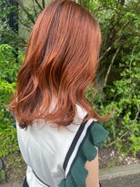 ナカオコアフュール(NAKAO COIFFURE) オレンジカラー　ウェーブ