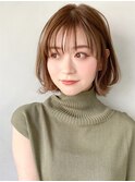 小顔グラデーションカラー横顔美人外ハネカールくびれボブウルフ