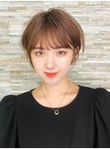 前髪あり/20代30代40代/ひし形レイヤーショートボブ/表参道