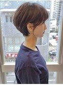 浦和ショートヘアショートカット韓国白髪ぼかし白髪染めボブ