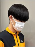 黒髪マッシュナチュラルマッシュメンズヘア韓国ツーブロック