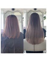 クラン ヘアーアンドスタジオ(CLAN hair & studio)&nbsp;ハイトーンカラープルエクステブリーチミルクティーベージュ