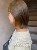 インナーカラー×くびれボブ