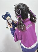 ライブで大人気!ハートハーフツイン/インナーカラーエクステ