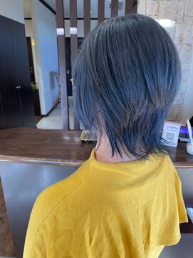 ヘアプロデュース ムース(Hair Produce MU SU) ネイビーウルフカット