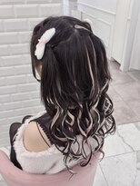編み込みハーフツイン×量産巻き＊まゆ