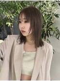 #フェイスレイヤー#切りっぱなし#グレージュ/岸本 理希