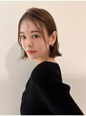 西梅田堂島/ナチュラル外ハネ大人ボブ シースルーバング
