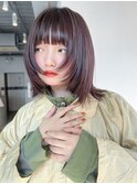 ピンクヘアーウルフレイヤーロングピンクグレープフルーツ_29796